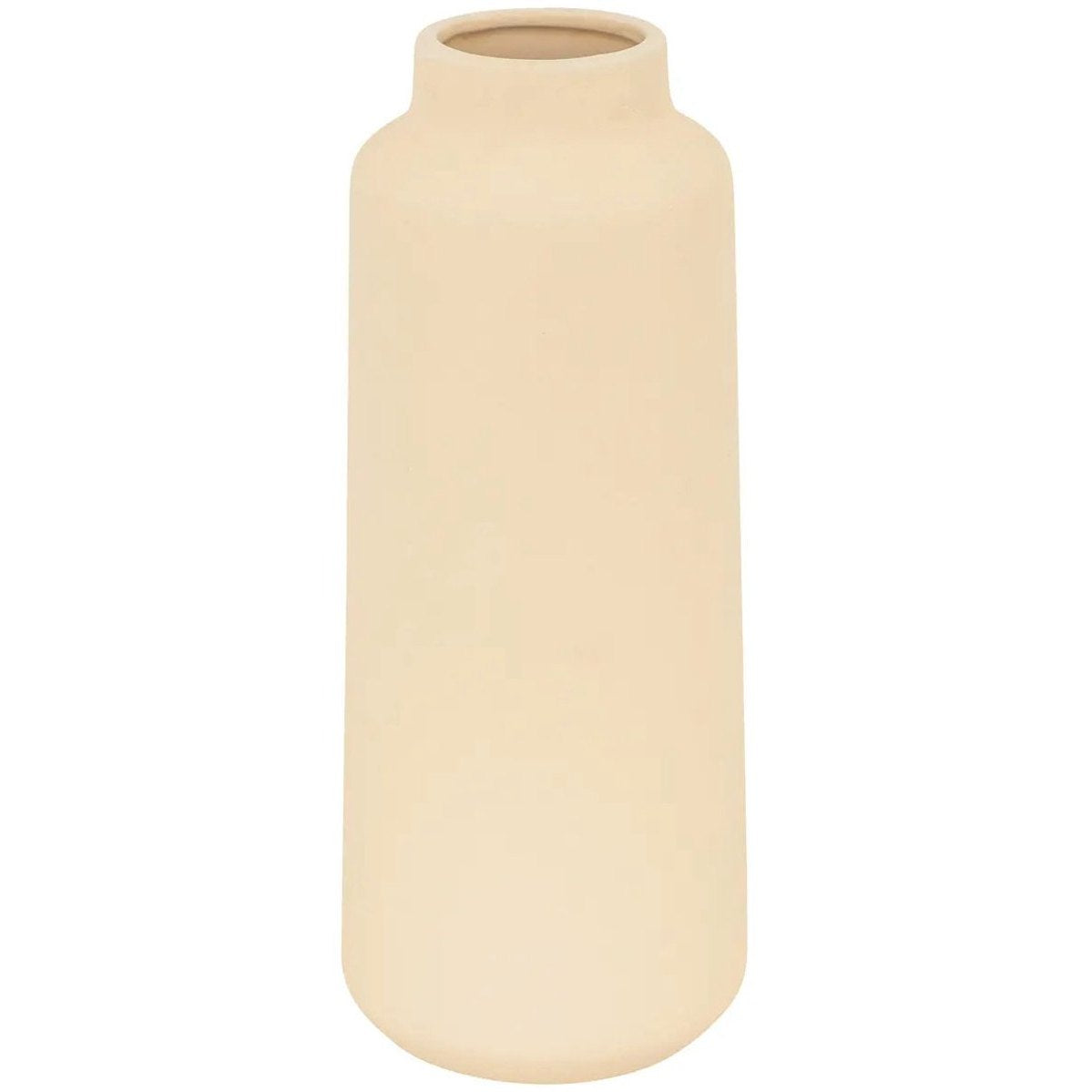 Atmosphera vaas Emporor van keramiek, mat beige, Ø 12 x 30 cm