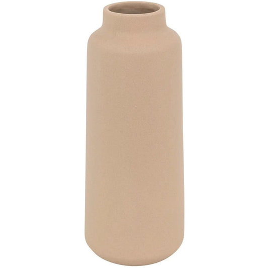 Atmosphera Bloemenvaas Emporor - mat lichtroze - keramiek - D12 x H30 cm - stelen en boeketten