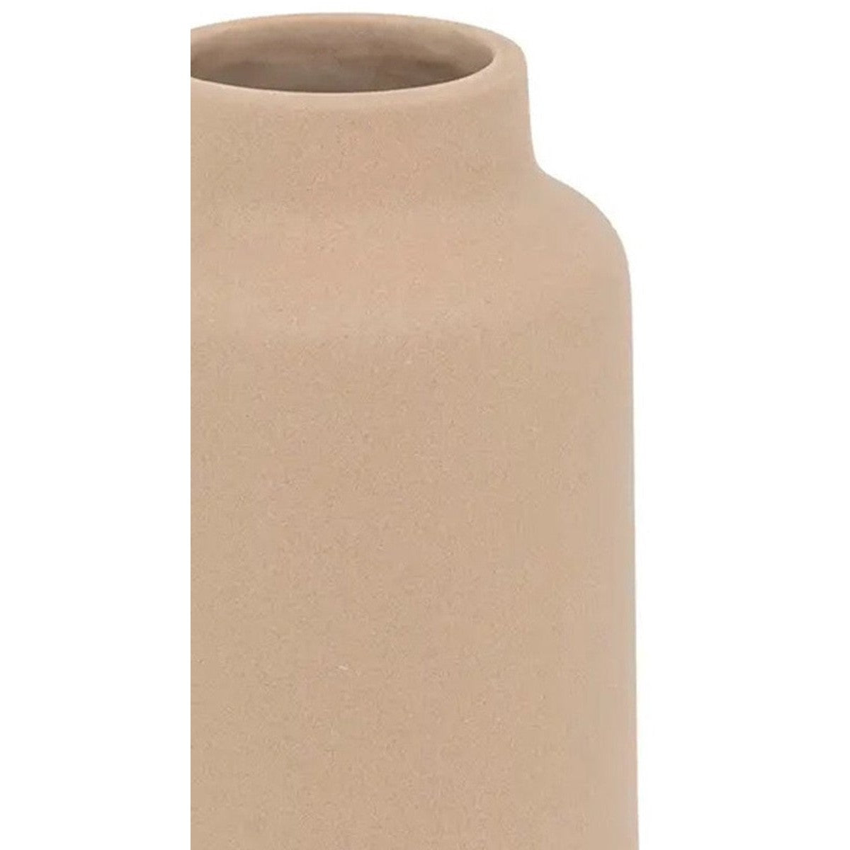 Atmosphera vaas Emporor van keramiek, mat lichtroze, Ø 12 x 30 cm (3)