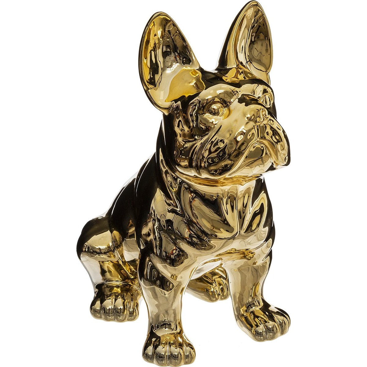 Atmosphera bulldog beeld goud, H 22 cm