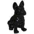 Atmosphera bulldogbeeld, zwart polystone, 22 cm
