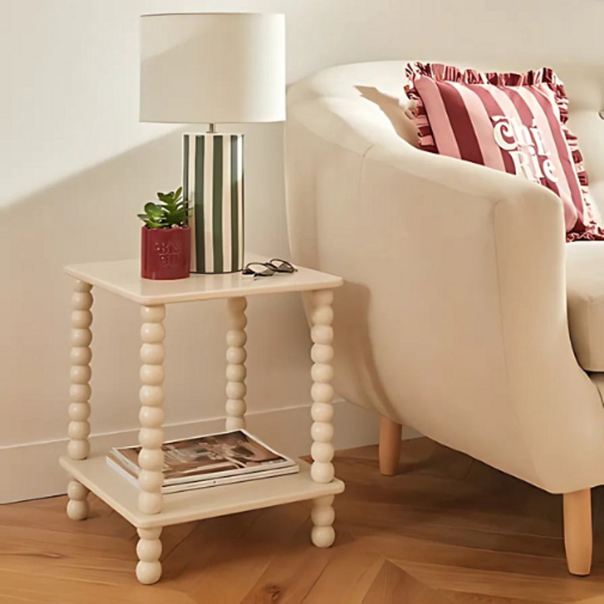Atmosphera Chamlo salontafel, 40 x 40 x 45 cm, beige (2)