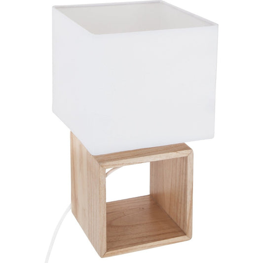 Atmosphera Créateur d'intérieur® - Decoratieve tafellamp - lamp - E14 lamp - verlichting  - nachtlampje - lampenkap - hout -