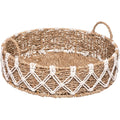 Atmosphera dienblad van gevlochten macramé, rond, Ø 38 cm