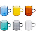 Atmosphera Mia kopjes van gekleurd glas, set van 6 (10 cl)