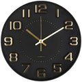 Atmosphera Doris wandklok 30 cm, zwart en goud