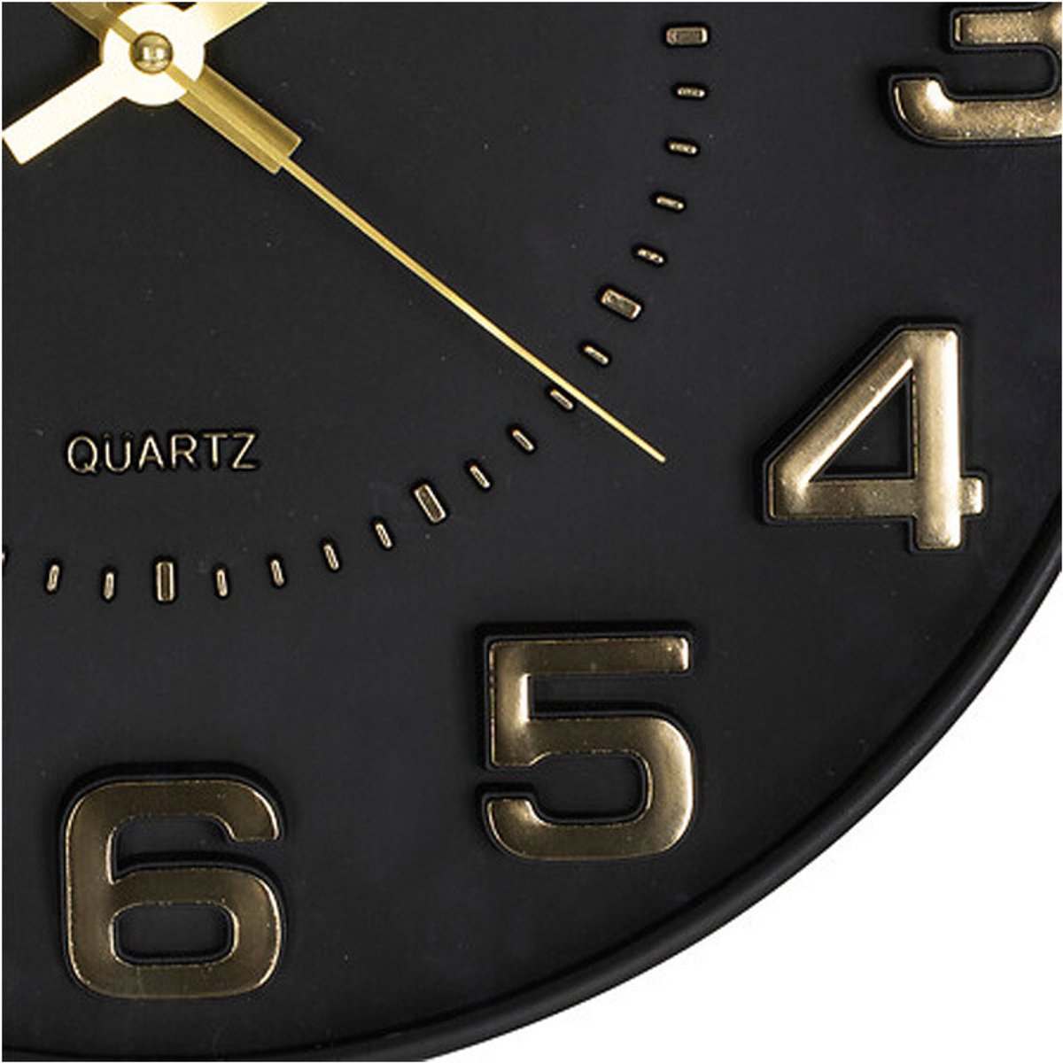 Atmosphera Doris wandklok 30 cm, zwart en goud (3)