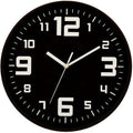 Atmosphera Elian wandklok, zwart en wit, Ø 30 cm