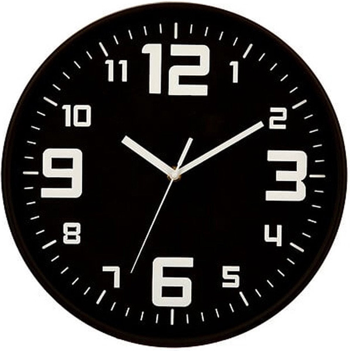 Atmosphera Elian wandklok, zwart en wit, Ø 30 cm
