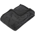 Atmosphera fleece plaid harig, antraciet, 130 x 180 cm