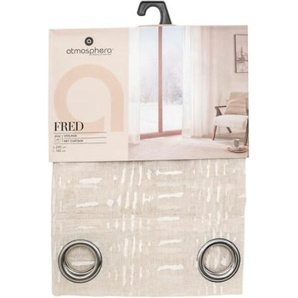 Atmosphera Fred bedrukt gordijn 140 x 240 cm, beige (4)