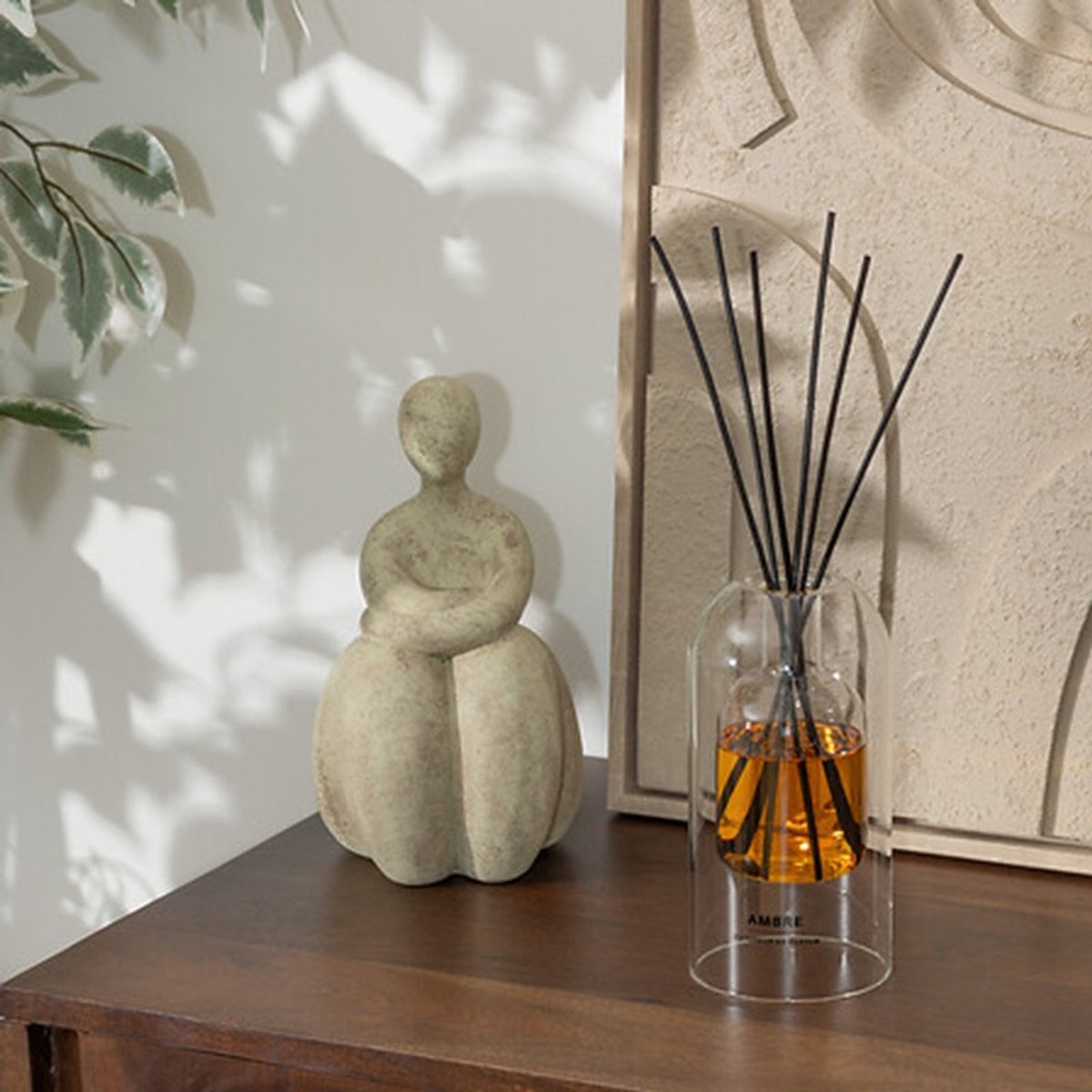 Atmosphera geurstokjes in glazen houder, amber, 150 ml (4)