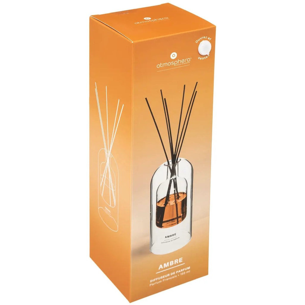 Atmosphera geurstokjes in glazen houder, amber, 150 ml (2)
