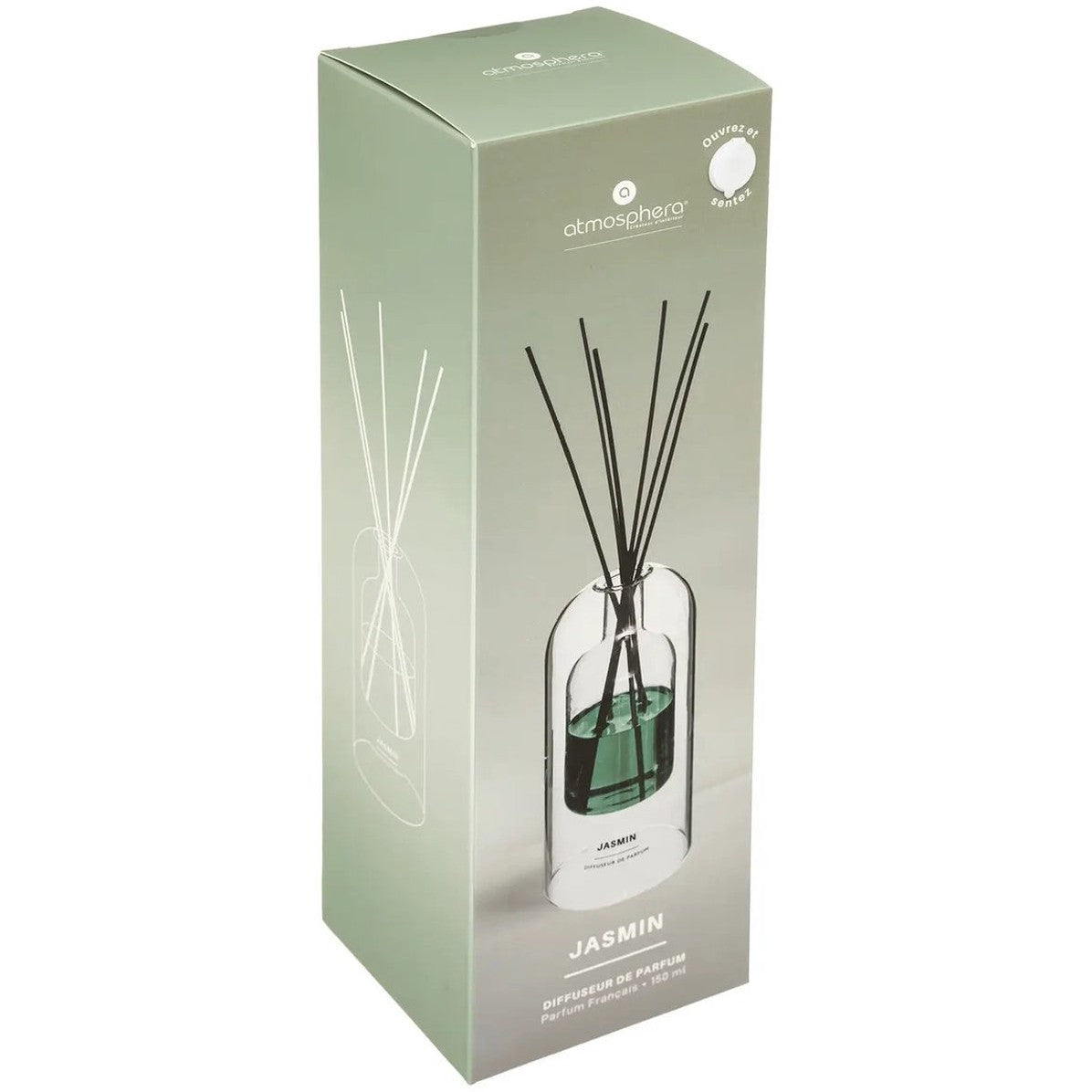 Atmosphera geurstokjes in glazen houder, jasmijn, 150 ml (3)
