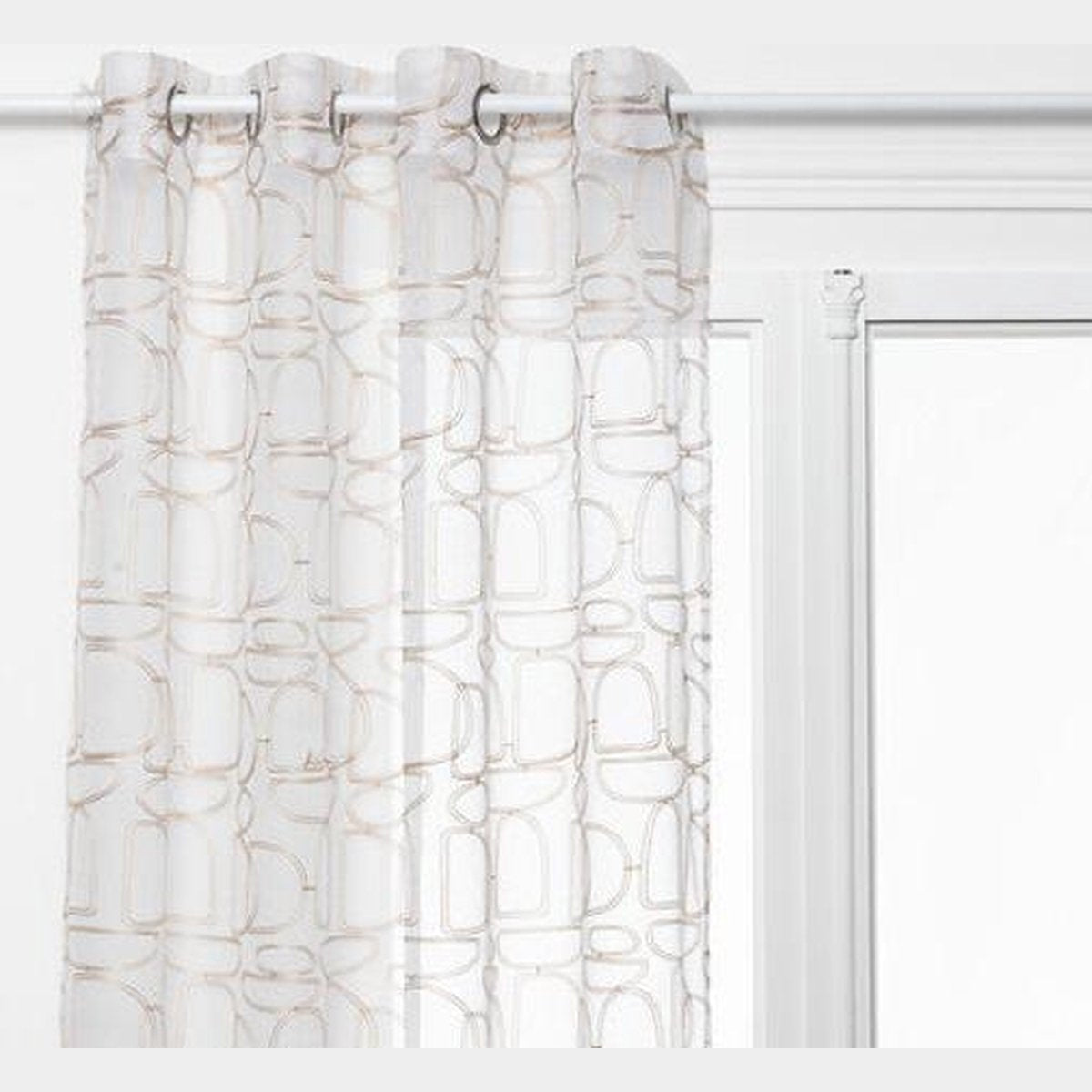 Atmosphera Hania bedrukt gordijn 140 x 240 cm, beige