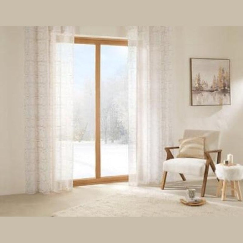 Atmosphera Hania bedrukt gordijn 140 x 240 cm, beige (2)