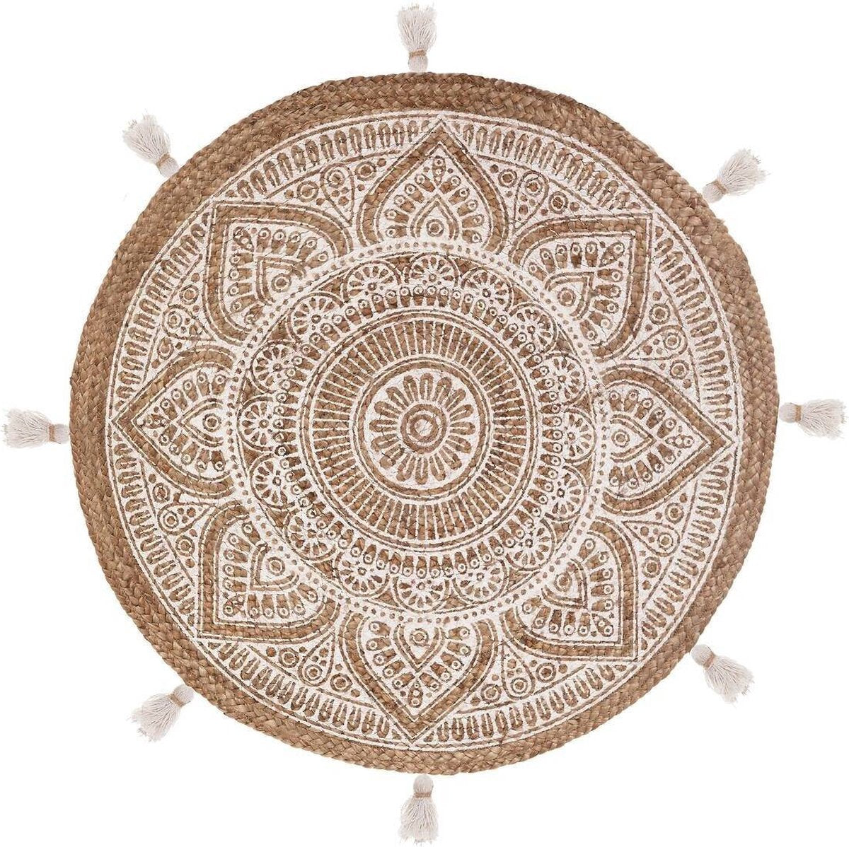 Atmosphera jute vloerkleed Rosalie, rond