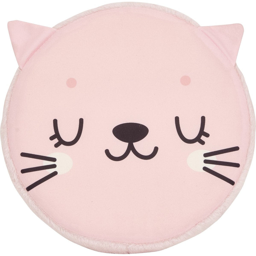 Atmosphera Kat opvouwbare poef met opberger, 30 x 38 cm, roze (2)