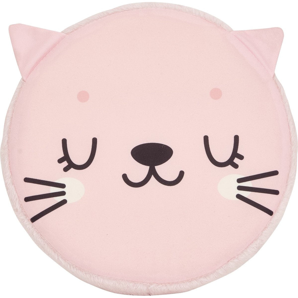 Atmosphera Kat opvouwbare poef met opberger, 30 x 38 cm, roze (2)