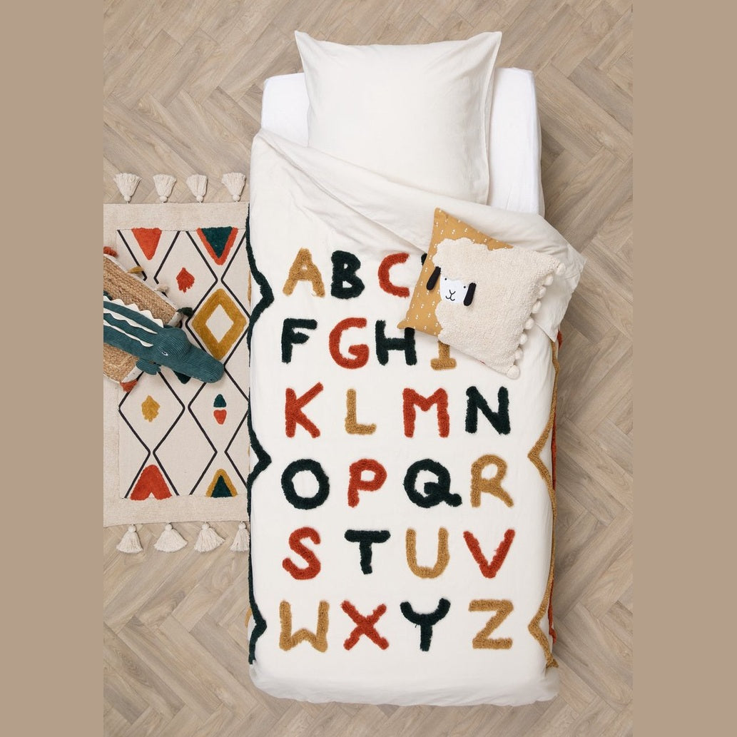Atmosphera Kids dekbedovertrek ABC met kussensloop, 140 x 200 cm