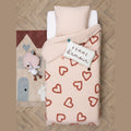 Atmosphera Kids dekbedovertrek Hart, roze, 140 x 200 cm + sloop