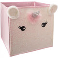 Atmosphera Kids opbergdoos eenhoorn, opvouwbaar, roze, 29 cm