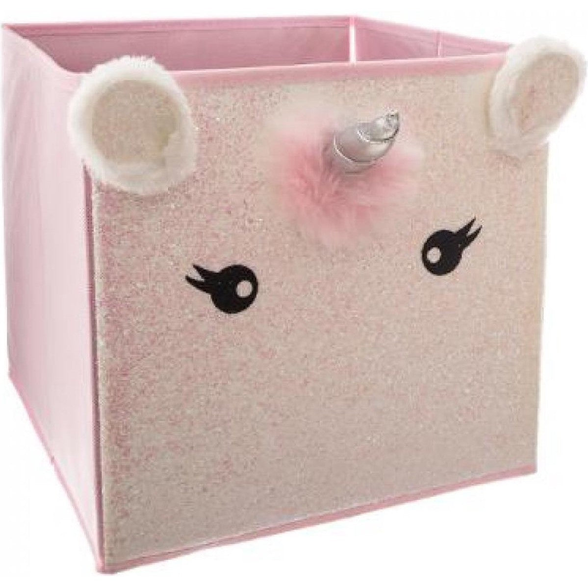 Atmosphera Kids opbergdoos eenhoorn, opvouwbaar, roze, 29 cm