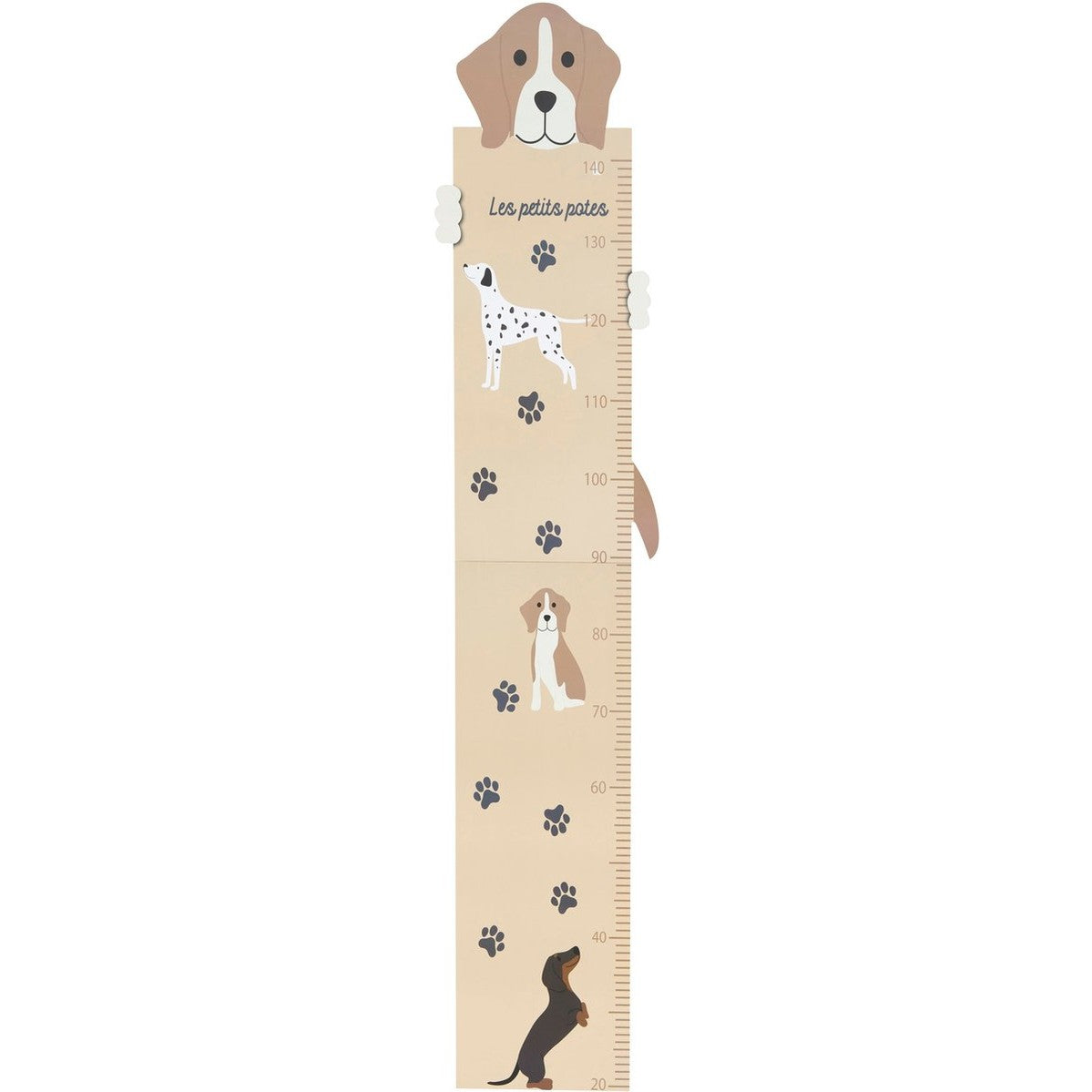 Atmosphera Kids groeimeter Woef, 29 x 140 cm, beige