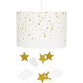 Atmosphera Kids hanglamp met sterren en wolkjes, wit en goud, E27