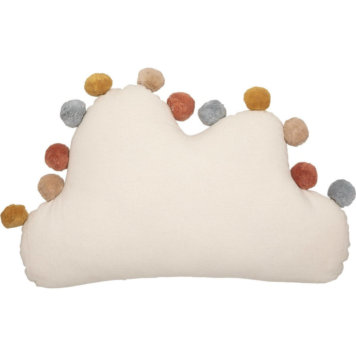 Atmosphera Kids wolkenkussen Harlekijn met pompons, wit