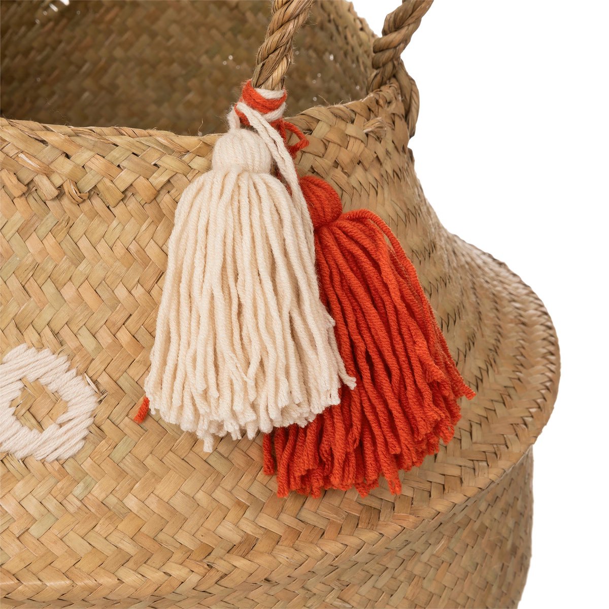 Atmosphera Kids opbergmand Hello van riet, beige, Ø 35 x 30 cm (4)