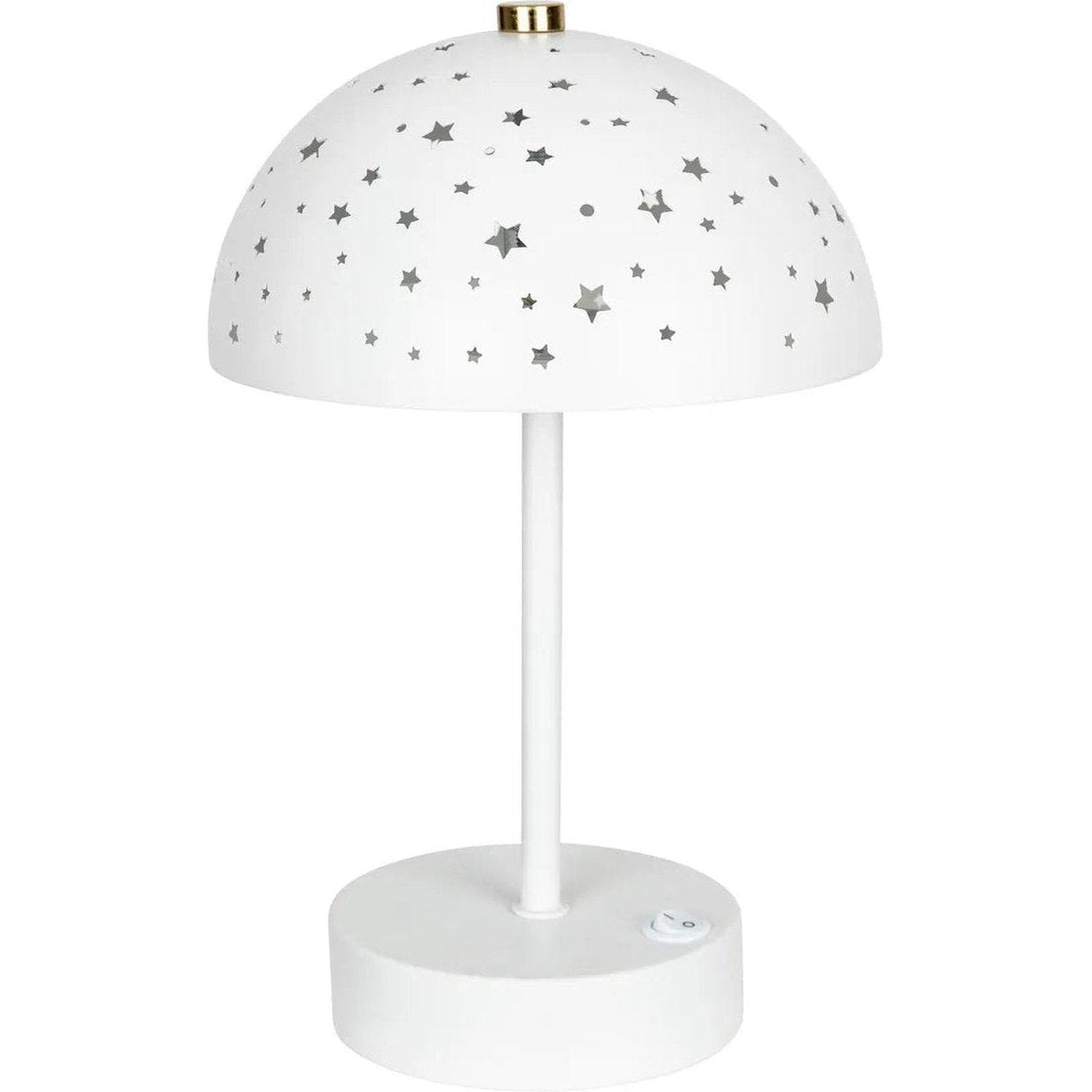 Atmosphera Kids tafellamp Jabba paddenstoel, wit, Ø 15 x 26 cm