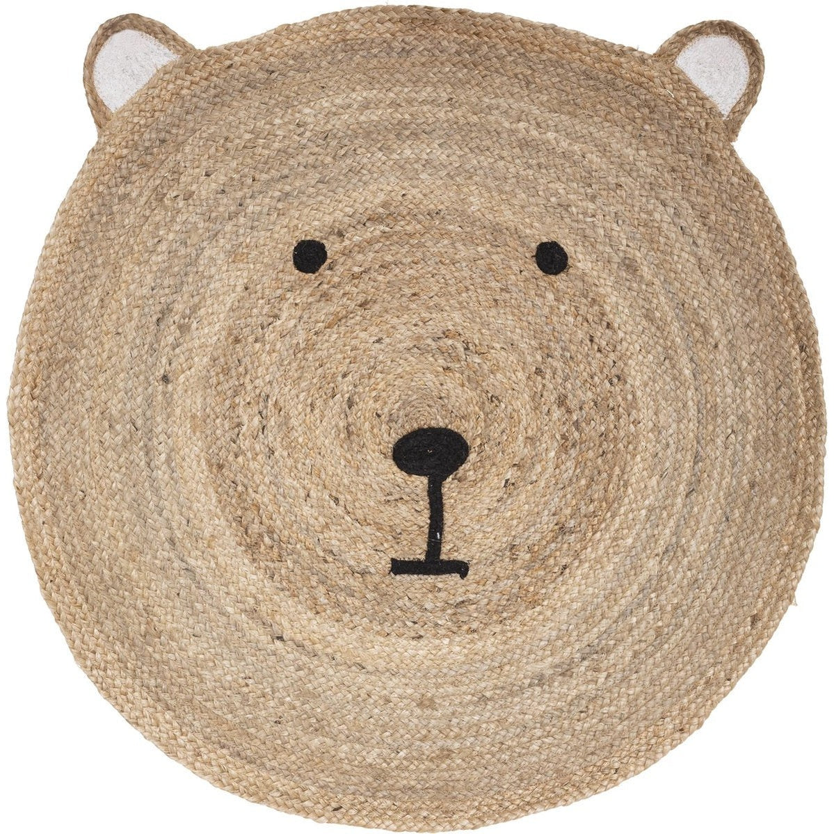 Atmosphera Kids jute vloerkleed beer, Ø 100 cm