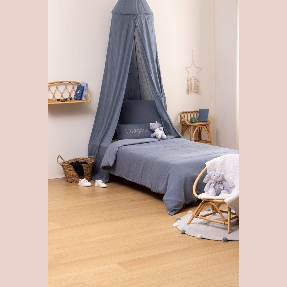 Atmosphera Kids klamboe en bedhemel van katoen, blauw (2)