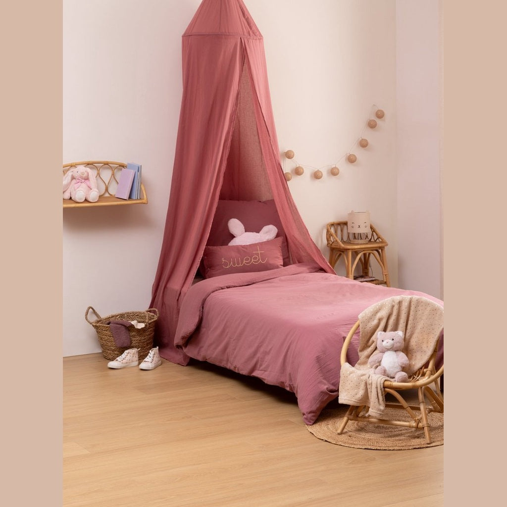 Atmosphera Kids klamboe en bedhemel van katoen, bordeaux (2)