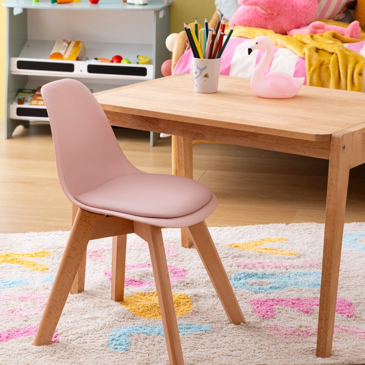 Atmosphera Kids kinderstoel Mini Baya, roze, 55 x 31 x 39 cm