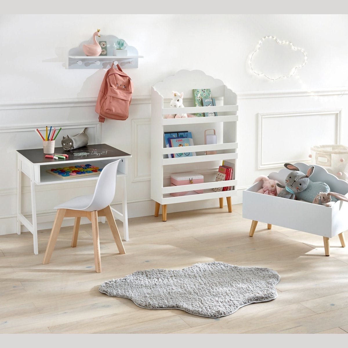 Atmosphera Kids kinderstoel Mini Baya, wit, 55 x 31 x 39 cm (3)