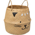 Atmosphera Kids opbergmand kat van riet, beige, Ø 37 cm