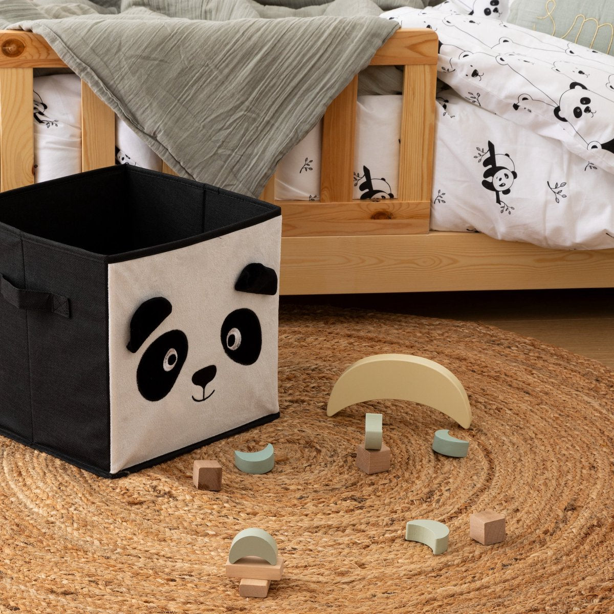 Atmosphera Kids dekbedovertrek Panda, zwart/wit, 140 x 200 cm (4)