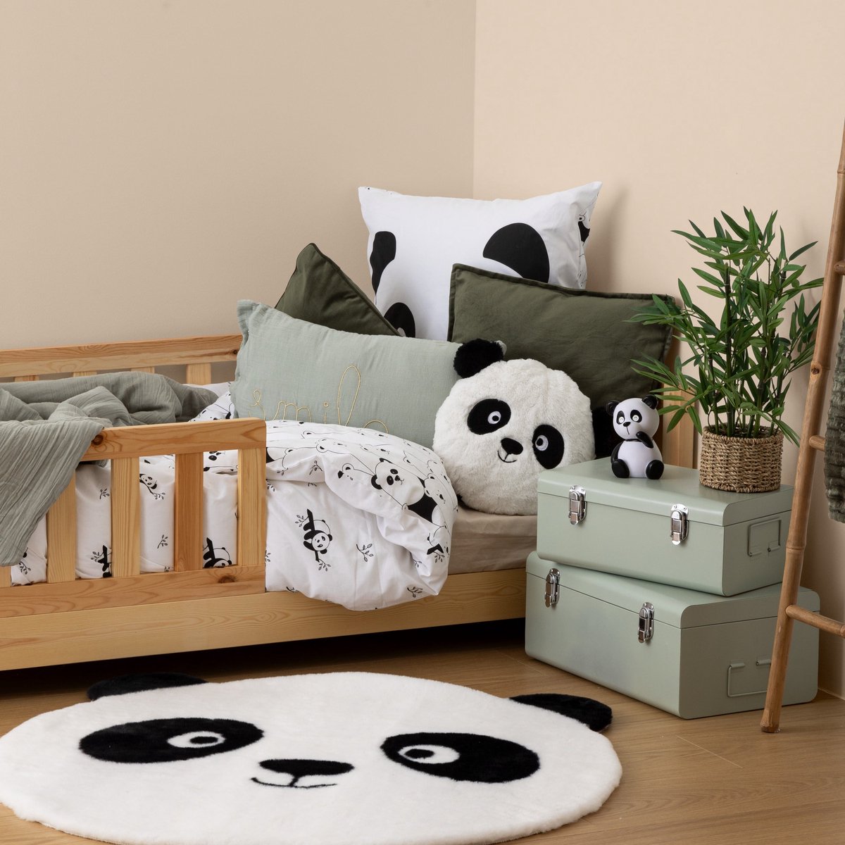 Atmosphera Kids dekbedovertrek Panda, zwart/wit, 140 x 200 cm (3)
