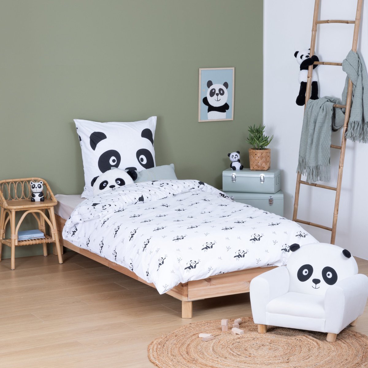 Atmosphera Kids dekbedovertrek Panda, zwart/wit, 140 x 200 cm (2)