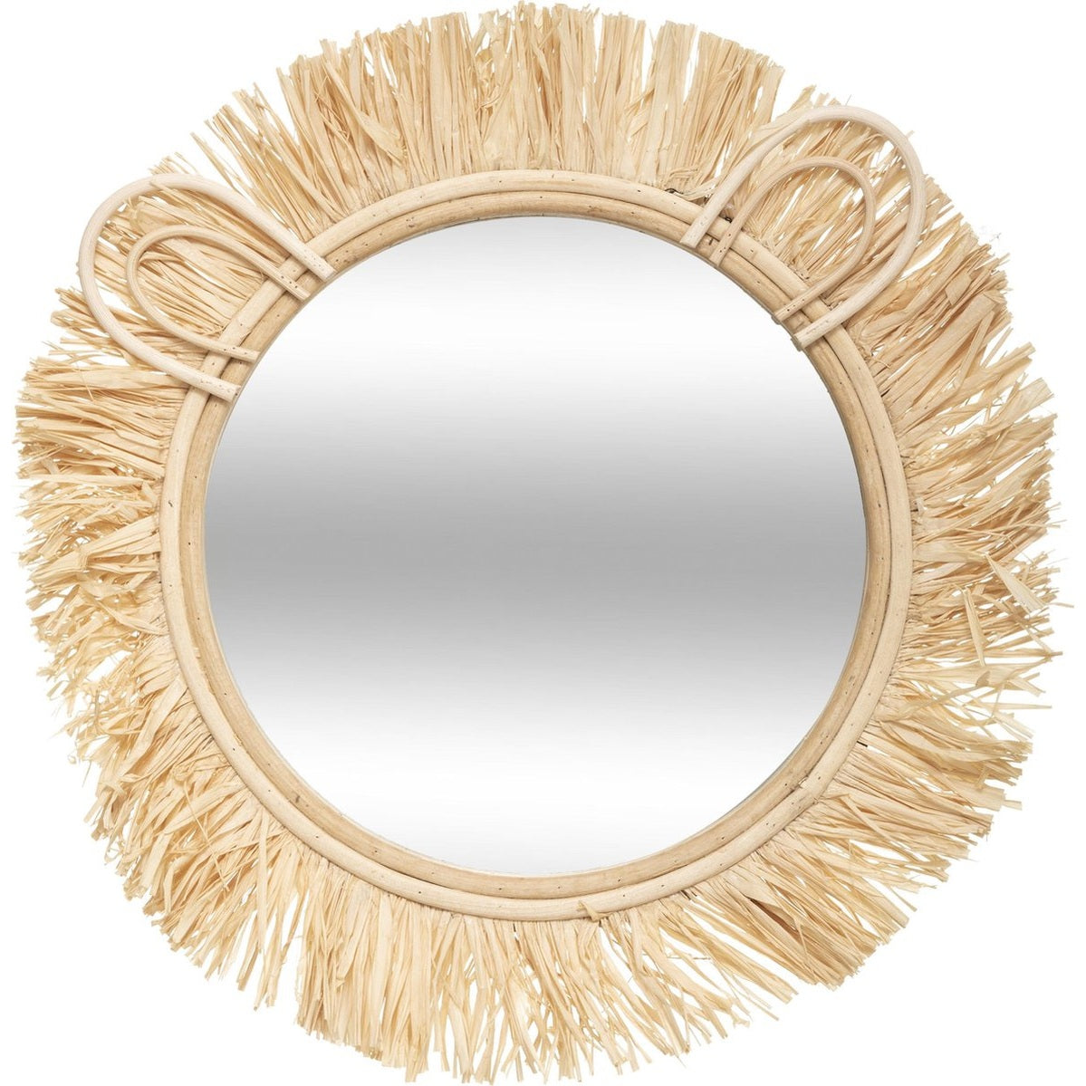 Atmosphera Kids raffia spiegel leeuw, rotan, Ø 38 cm
