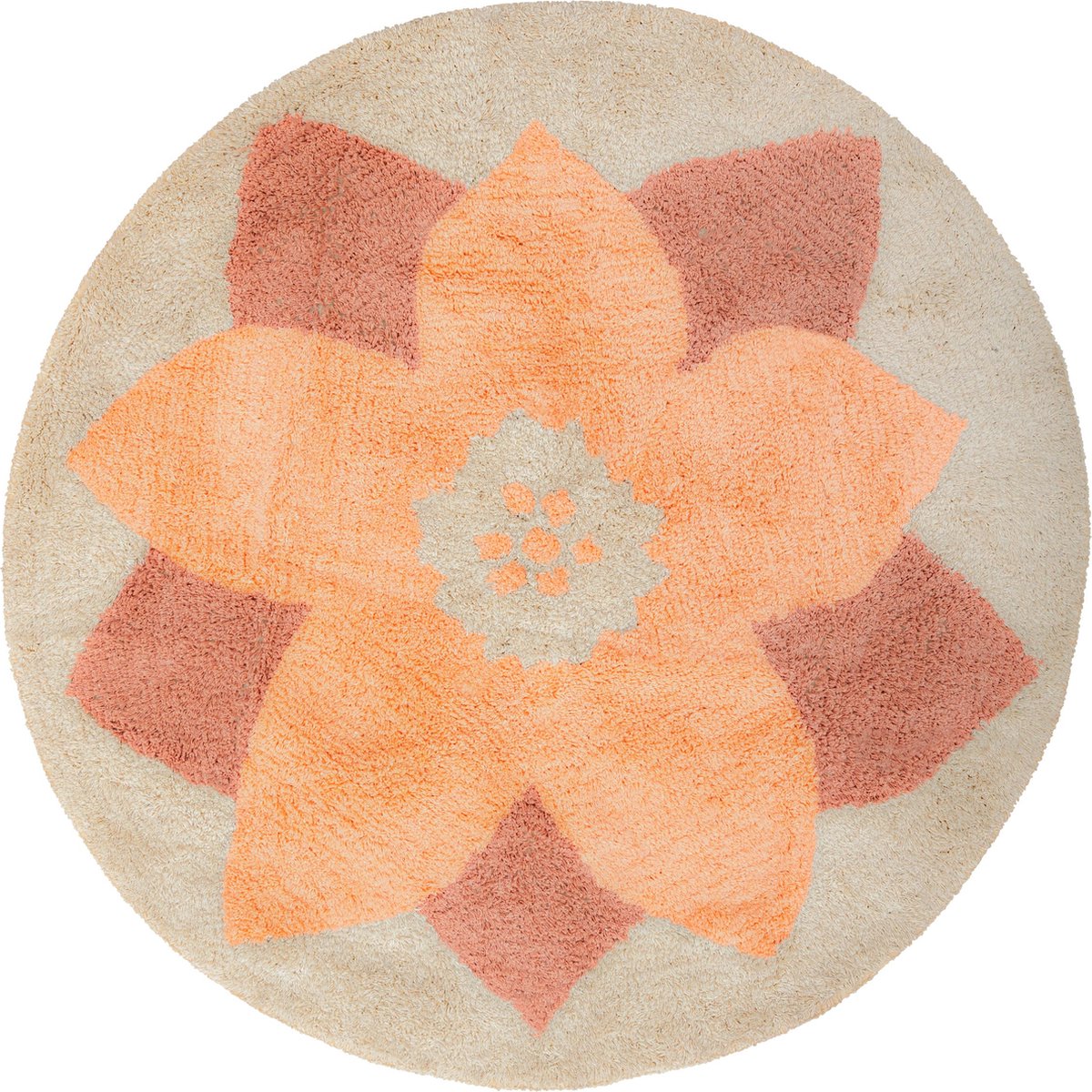 Atmosphera Kids rond vloerkleed met bloemenmotief, Ø 100 cm