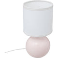 Atmosphera Kids tafellamp Timéo, bolvormig, roze, Ø 13 x 25 cm