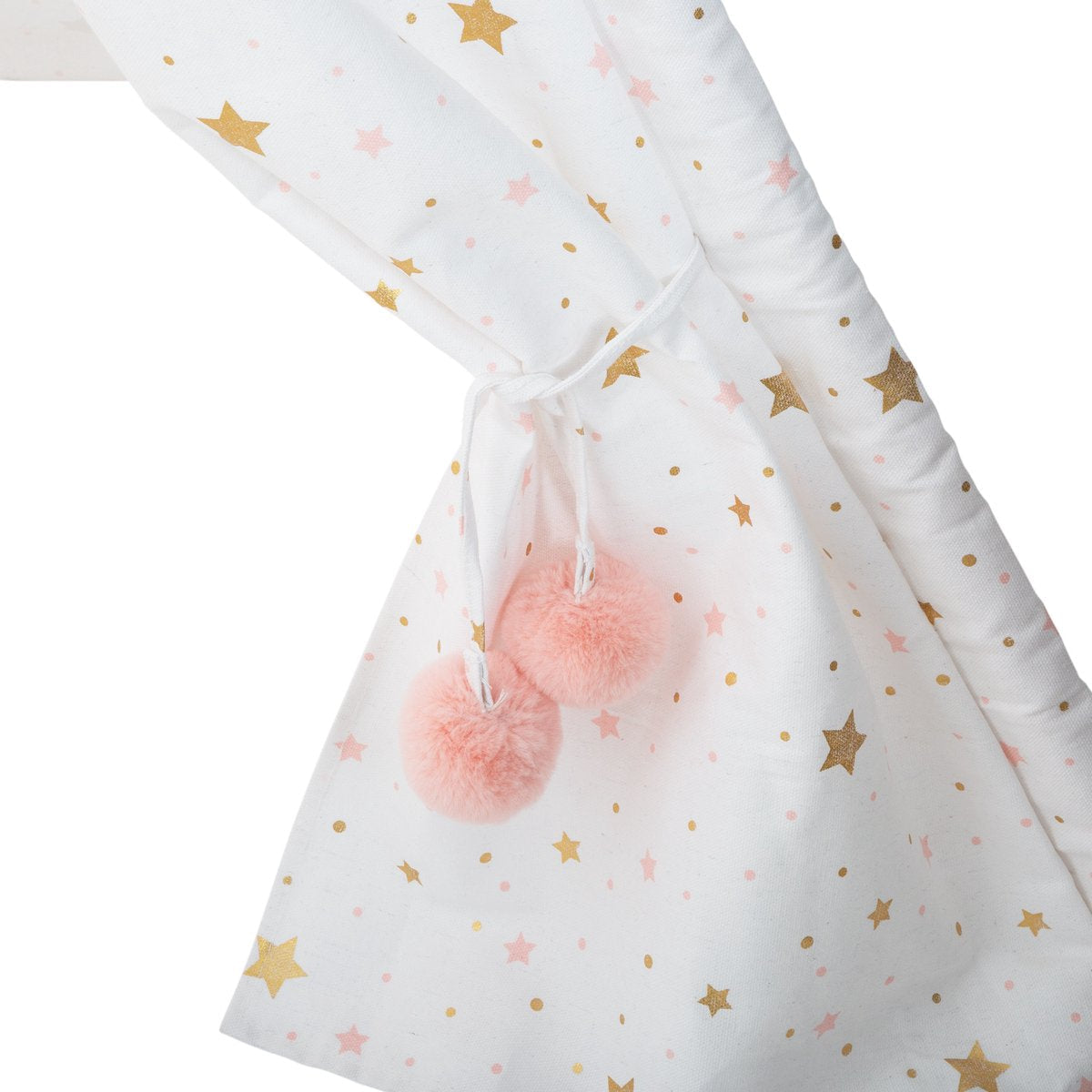 Atmosphera Kids tipitent, wit met gouden en roze sterren, 160 cm (3)