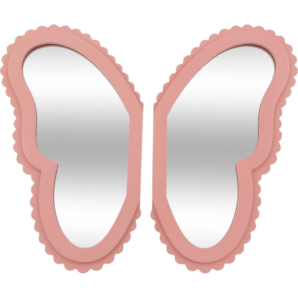 Atmosphera Kids vlinderspiegels Anna, roze, 37 x 37 cm, set van 2