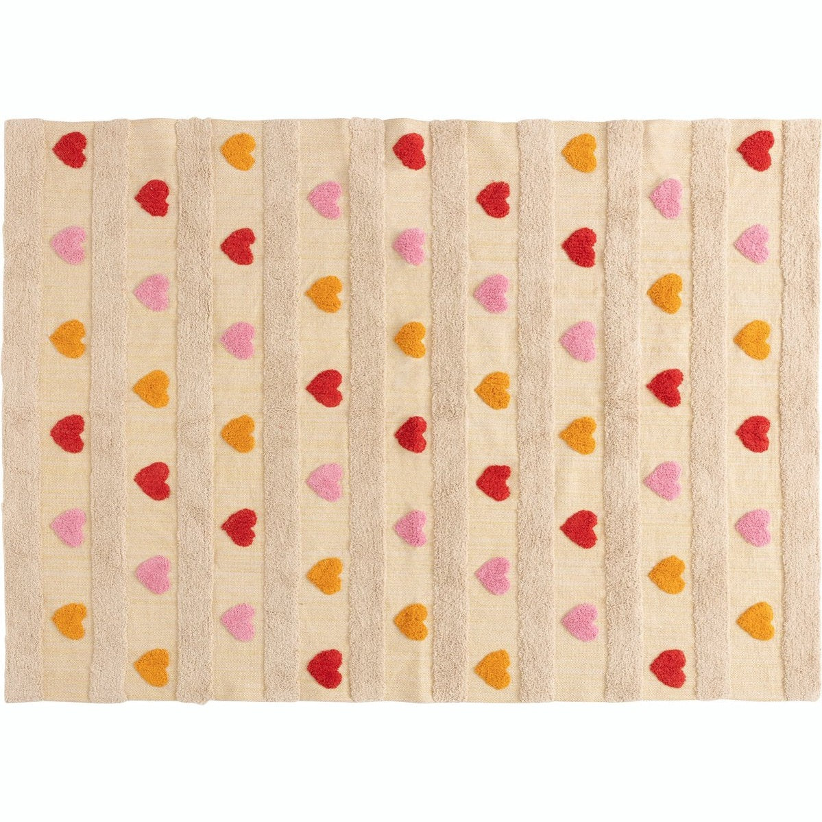 Atmosphera Kids vloerkleed met hartjes, multi, 120 x 170 cm