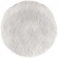Atmosphera Kids vloerkleed van faux fur, wit, Ø 90 cm