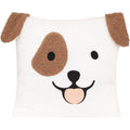 Atmosphera Kids Woef sierkussen, 40 x 10 x 40 cm, wit en bruin
