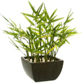 Atmosphera kunstplant bamboe in pot, groen/zwart, 35 x 33 x 33 cm